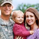 Military man with his wife & child